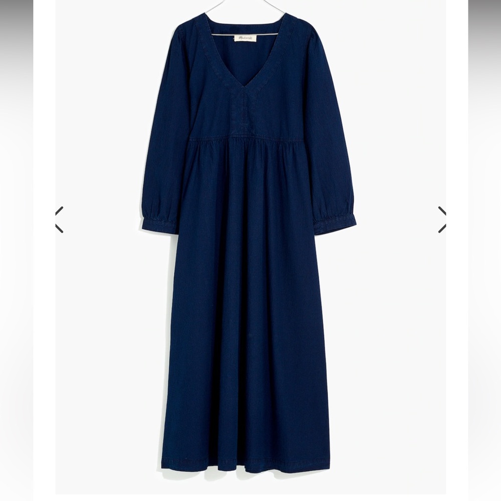 Madewell denim babydoll maxi dress - M